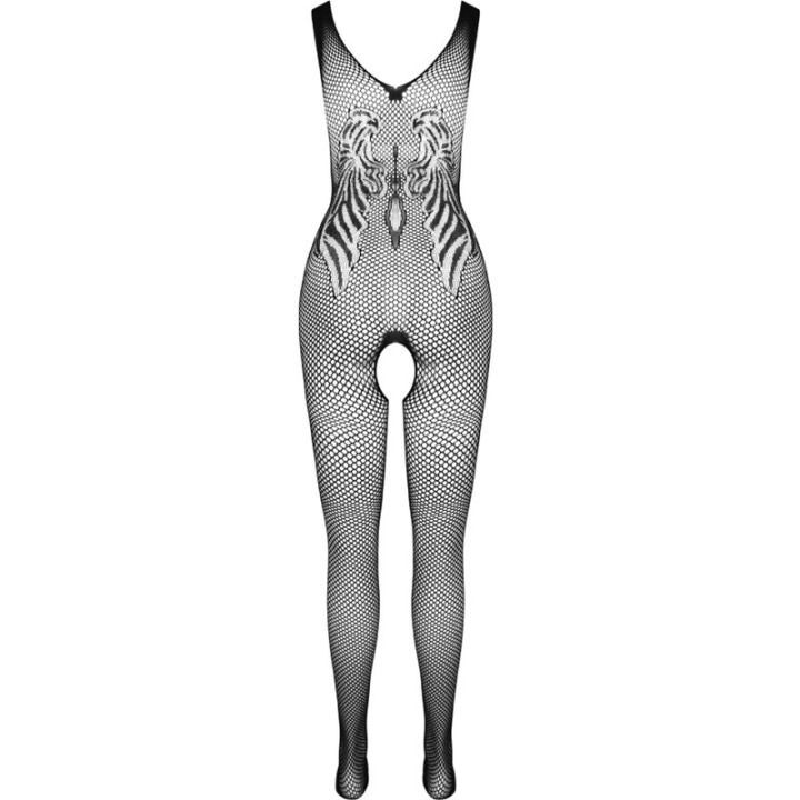 Passion - Bs098 Schwarzer Bodystocking, Eine Grösse