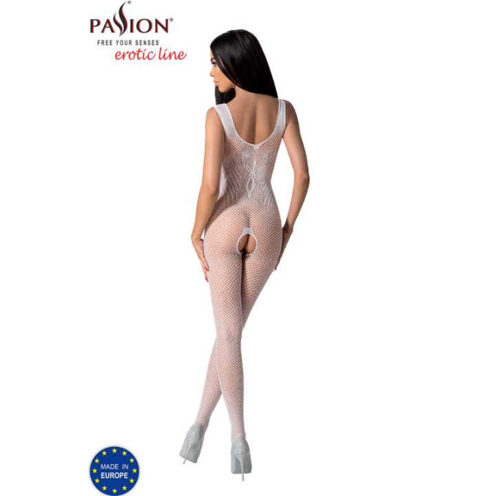 Passion - Bs098 Bodystocking Blanc Taille Unique
