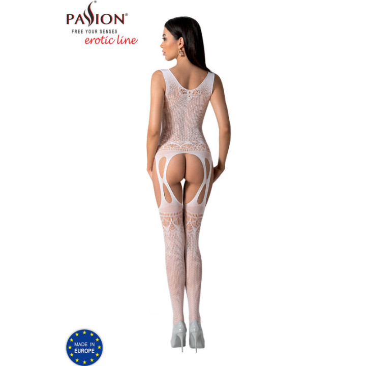 Passion - Bs099 Bodystocking Blanc Taille Unique