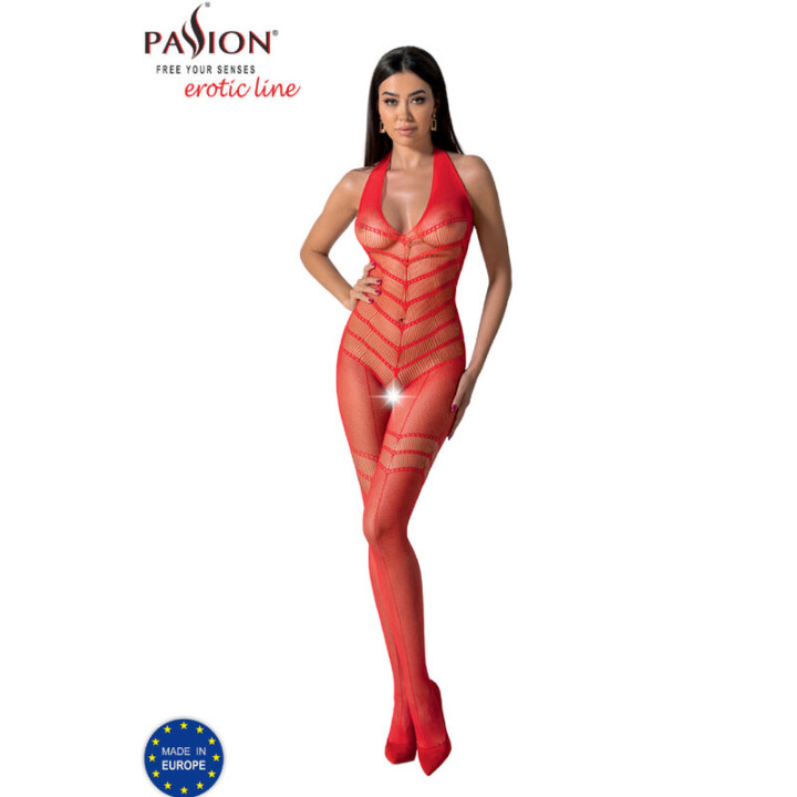 Passion - Bs100 Bodystocking Rot Eine Grösse