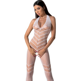 Passion - Bs100 Weisser Bodystocking, Eine Grösse