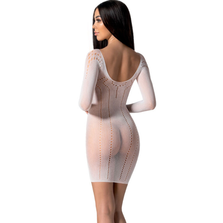 Passion - Bs101 Bodystocking Bianco Taglia Unica