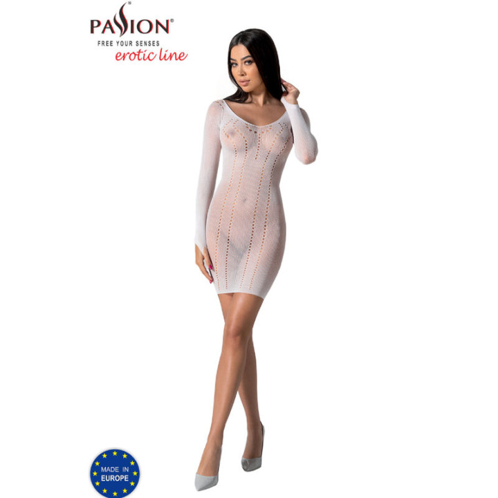 Passion - Bs101 Weisser Bodystocking, Eine Grösse