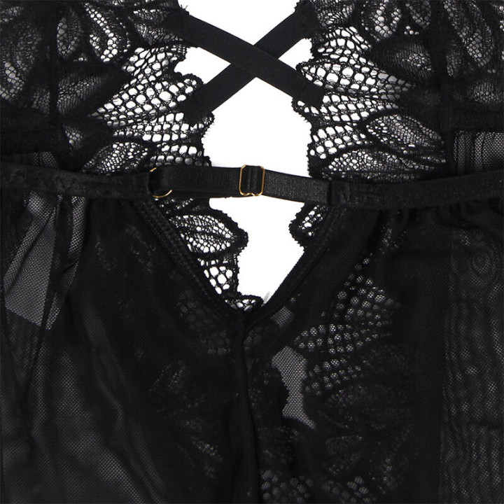 Subblime - Teddy Halter Collo Schiena Nuda Pizzo Nero s/m