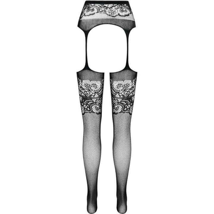 Passion - S029 Schwarze Strumpfstrumpfhose, Eine Grösse