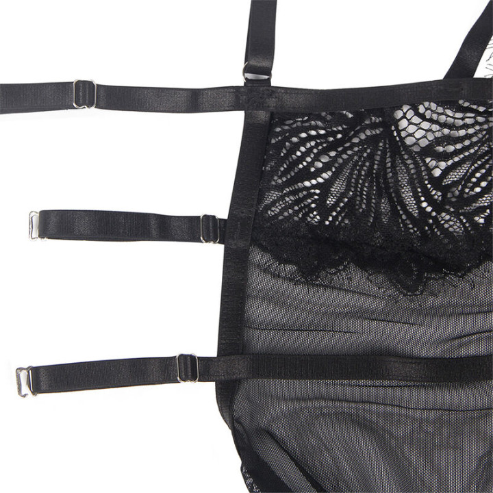 Subblime - Babydoll With Adjustable Lace Straps Black s/m