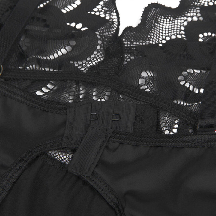 Subblime - Babydoll Mit Blumenprint Auf Der Brust Schwarz l/xl