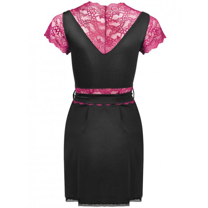 Livco Corsetti Fashion - Kumiko lc 90428 Robe de Chambre + Culotte Noir l/xl