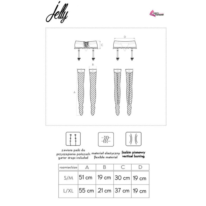 Livco Corsetti Fashion - Porte-Jarretelles + Bas Noir