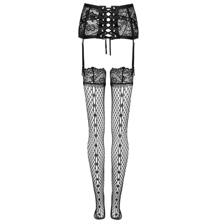 Livco Corsetti Fashion - Porte-Jarretelles + Bas Noir l/xl
