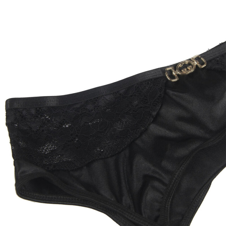 Subblime - Set 3 Pezzi Reggiseno + Perizoma + Reggiseno in Pizzo Nero s/m
