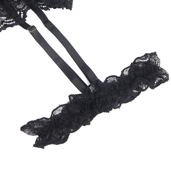 Subblime - Teddy Com Liga Com Detalhe Renda e Tiras Preto l/xl
