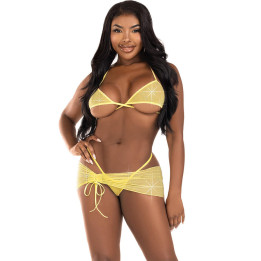 Leg Avenue - Three Pieces Diamonds Set Yellow m/l