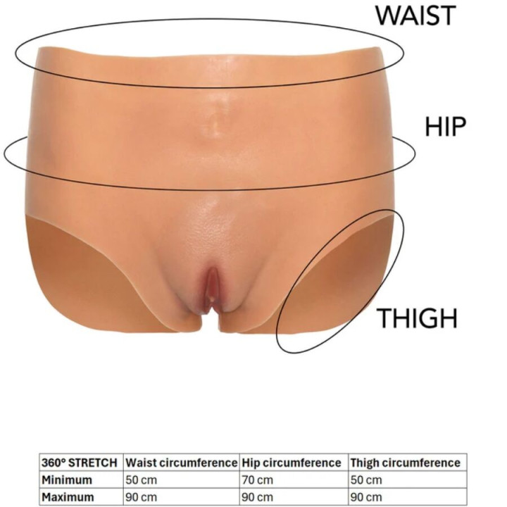 Désir Caché - Alter Ego Culotte Vagin Ouvert Taille Haute Couleur