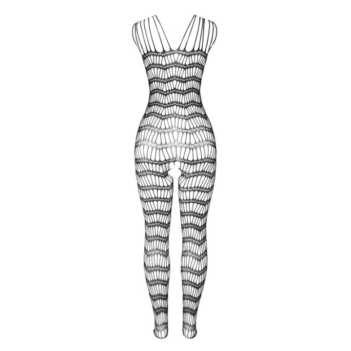 Subblime - 951696 Fishnet Crotchless Bodystocking Com Alas Nos Ombros Preto Tamanho Único