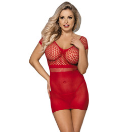 Subblime - 951924 Kurzes Rotes Hkelkleid Mit Grill Eine Grösse