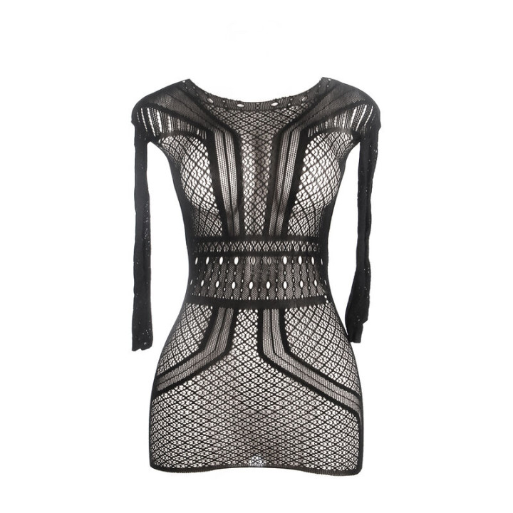 Subblime - 951931 Robe Courte en Résille Avec Dos nu Taille Unique