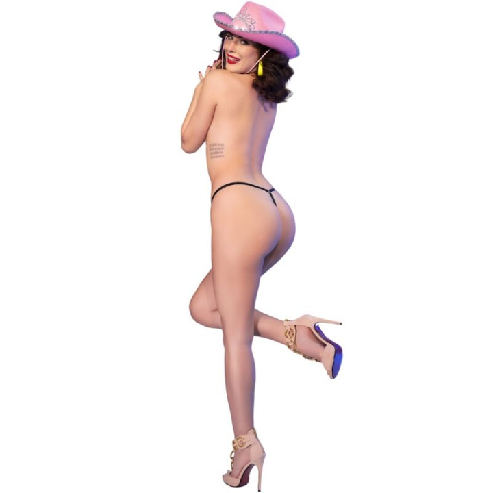 Chilirose - cr 4836 String Kiss me Noir l/xl