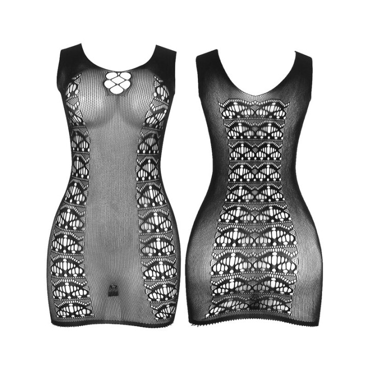 Subblime - 952167 Kurzer Elastischer Netz-Kleid Schwarz Eine Grösse
