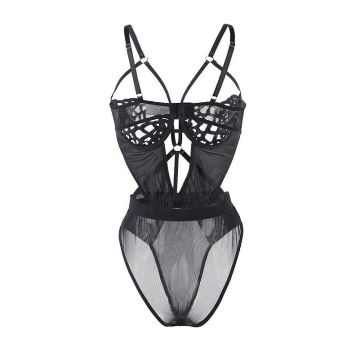 Subblime - 954055 Sexy Spitzen-Body Schwarz s/m
