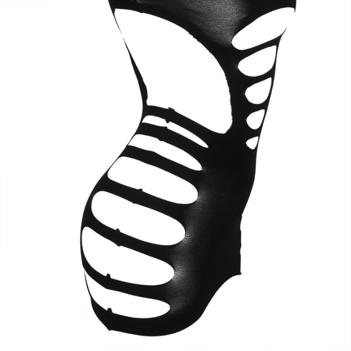 Subblime - 952266 Langrmeliger Elastischer Netz-Kleid Schwarz Eine Grösse