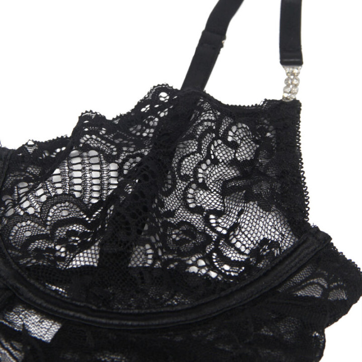 Subblime - 954185 Lace Babydoll With Adjustable Straps Black s/m