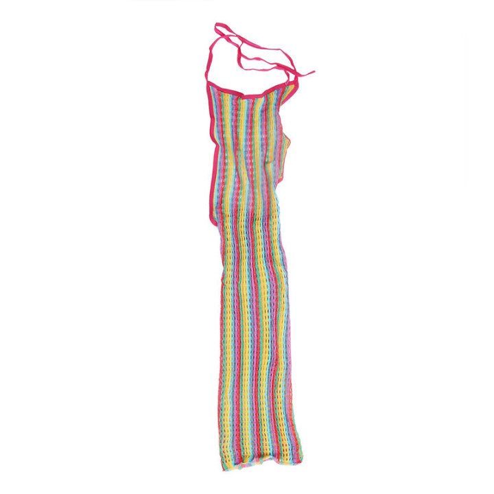 Subblime - 952341 Rainbow Fishnet Dress One Size
