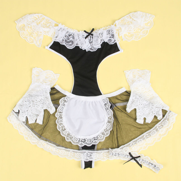 Subblime - 954314 Disfraz de Criada Sexy Negro/Blanco l/xl
