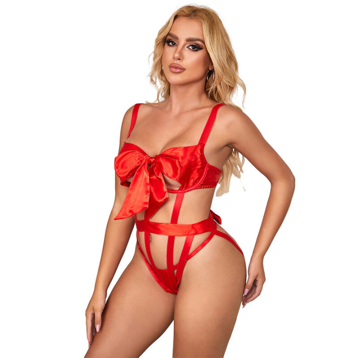 Subblime - 954468 Sexy Openwork Body With Bow Red s/m