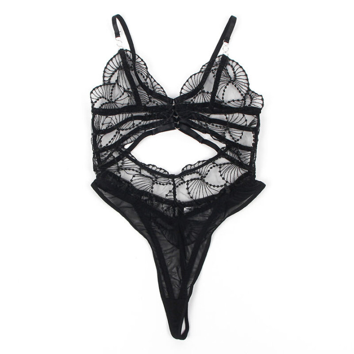Subblime - 955229 Body Transparente Com Renda Oca Preto l/xl