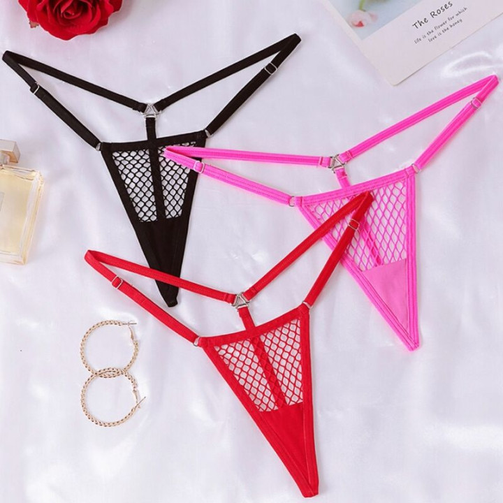 Chilirose - cr 4856 Micro Thong Mesh Schwarz l/xl