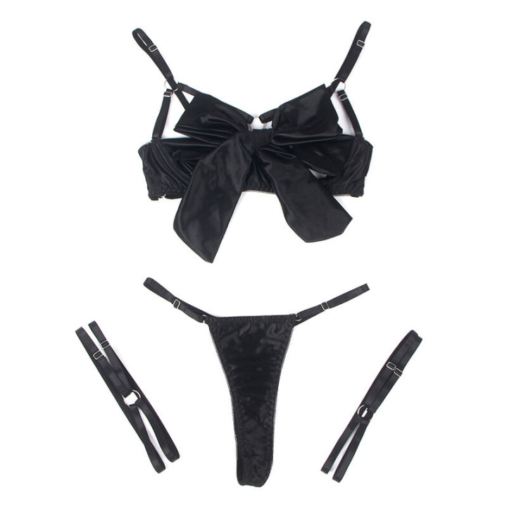 Subblime - 955199 Completo Reggiseno Con Fiocco Nero Regolabile s/m
