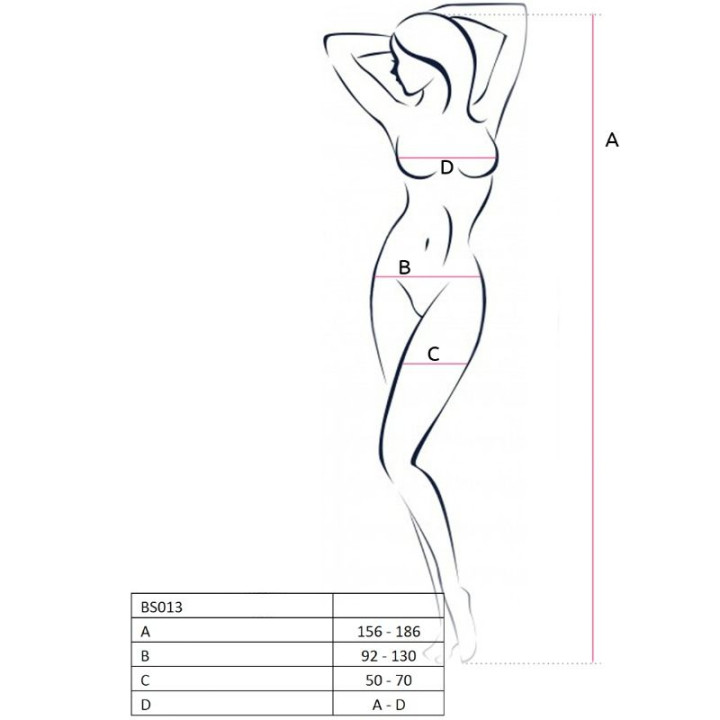 Passion - Woman Bs013 White Bodystocking One Size