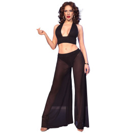 Chilirose - cr 4857 Black Top And Pants Set Size l