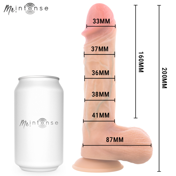 Mr Intense - Logan Vibrator Dildo Silicone With Heat Effect And Remote Control 20 cm -ø- 4,1 cm