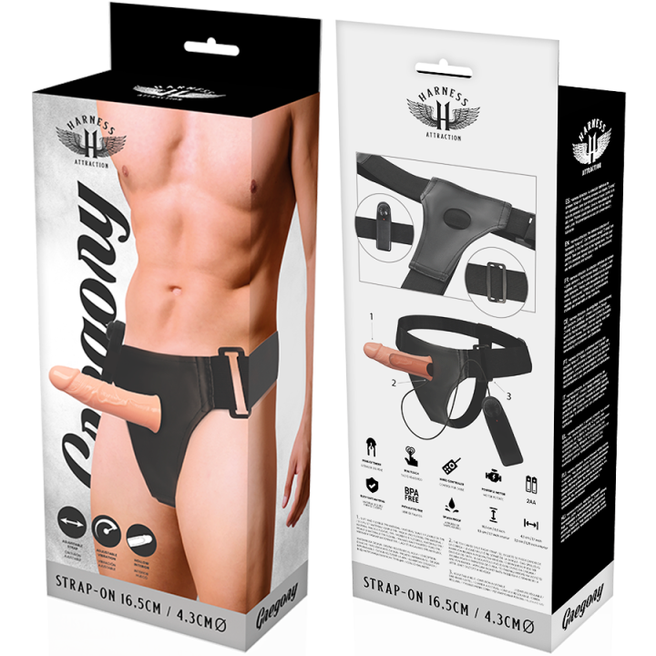 Harness Attraction - Gregory Hollow Rnes z Wibratorem 16.5 cm -o- 4.3 cm