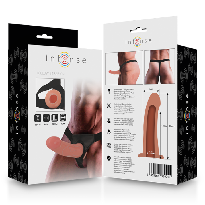 Intense - Imbracatura Cava Con Dildo 16 x 3 cm