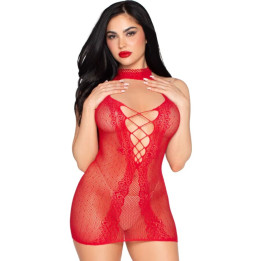Leg Avenue - 81675 Robe Mini Dos nu Rouge - Taille Unique