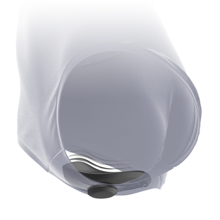 Black&Silver - Culotte Vibrante Rechargeable en Silicone Preston Noire