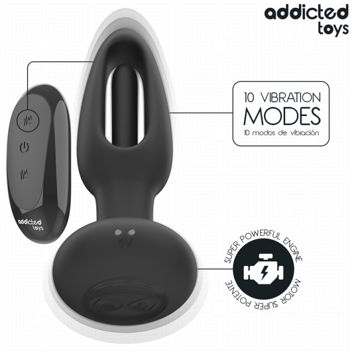 Addicted Toys - Plug Anale Con Lingua Vibrante e Telecomando