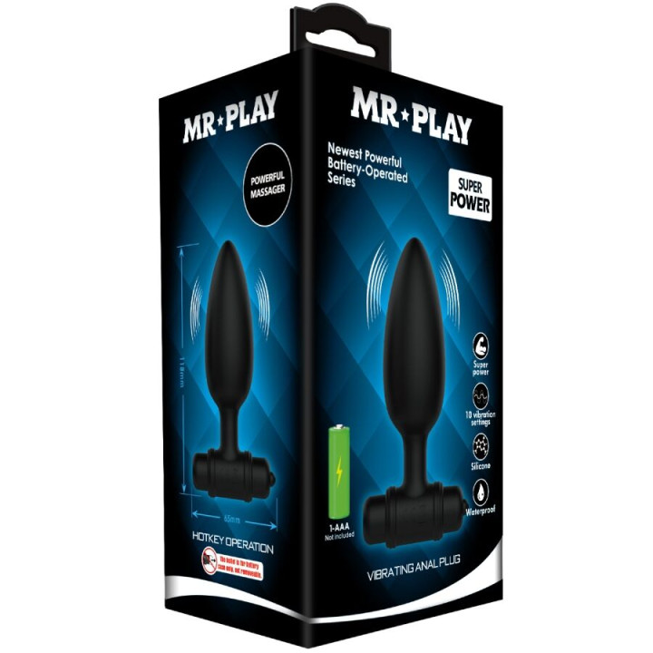 Mr Play - Super Power Korek Analny z Wibracją