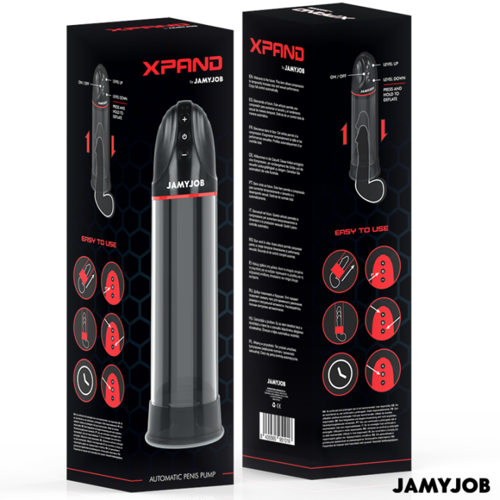 Jamyjob - Bomba Automática Xpand 3 Níveis de Sucção Cinza