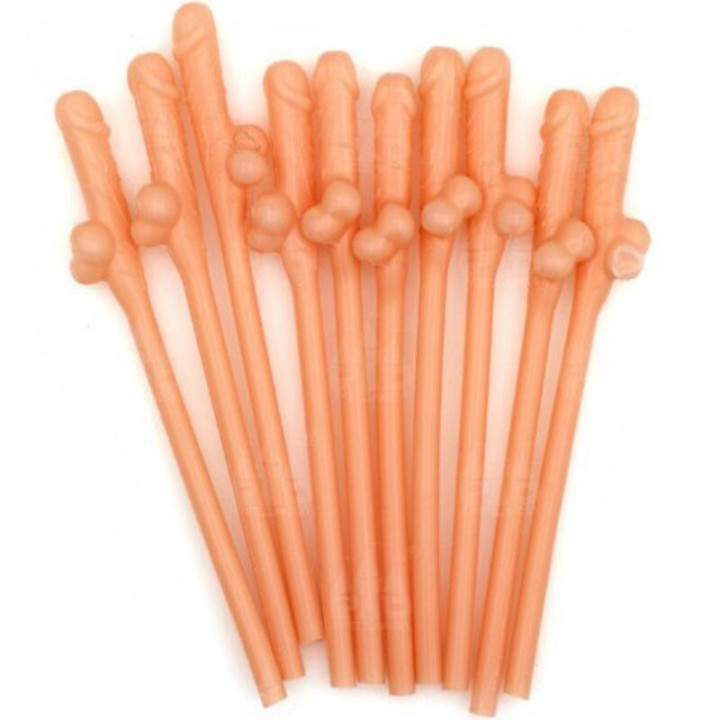 Diablo Picante - 10 Penis Shaped Straws