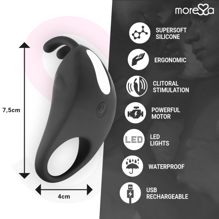 Moressa - Brad Premium Silicone Recarregvel Preto