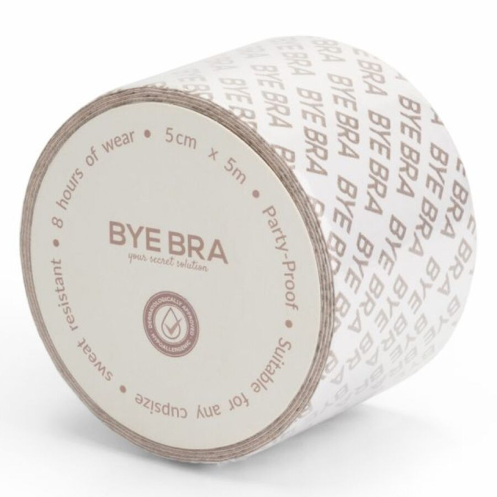 Bye-Bra - Body Tape Double Sided Cinta de Doble Cara Beige Talla Única 5 x 500 cm