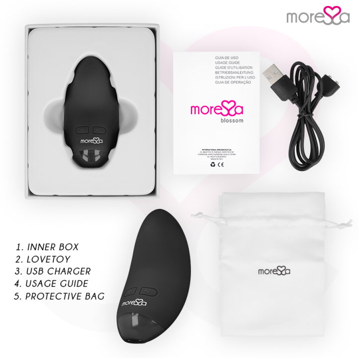 Moressa - Blossom Masajeador Personal Negro