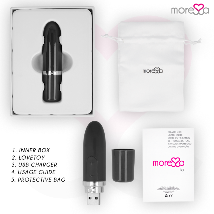 Moressa - Ivy Vibrateur Stimulateur Voyage Noir