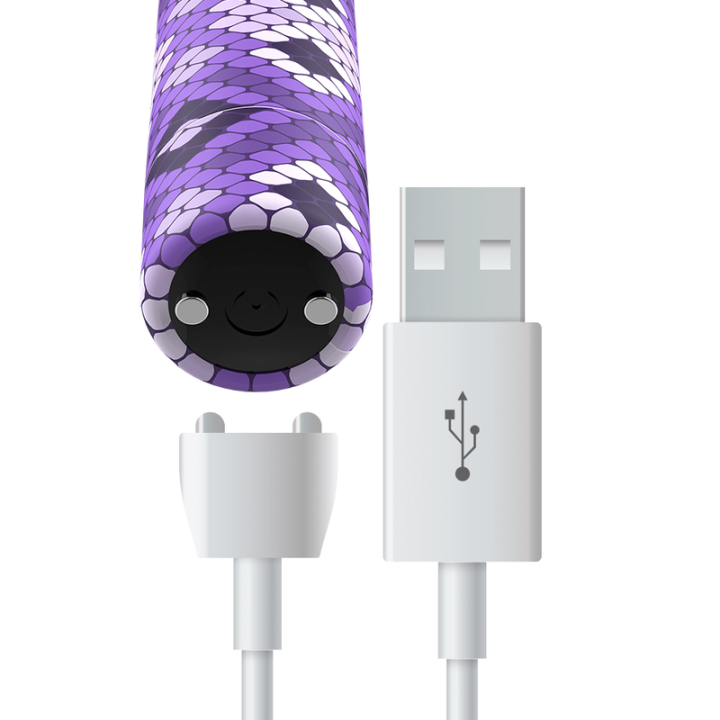 Custom Bullets - Rechargeable Snake Purple Magnetic Bullet 10v