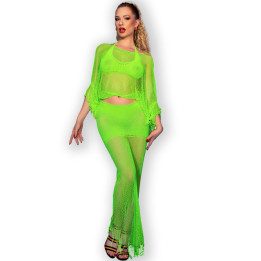 Chilirose - cr 4666 Top e Saia Verde s/m