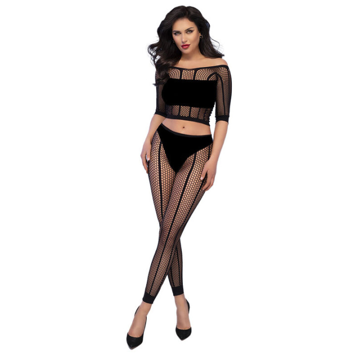 Chilirose - cr 4647 Top & Leggins Schwarz s/m